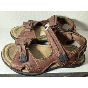 NEW Sandals Brown Oak Men Extra Large 11 Dark Brown Adjsutable straps NWT Summer